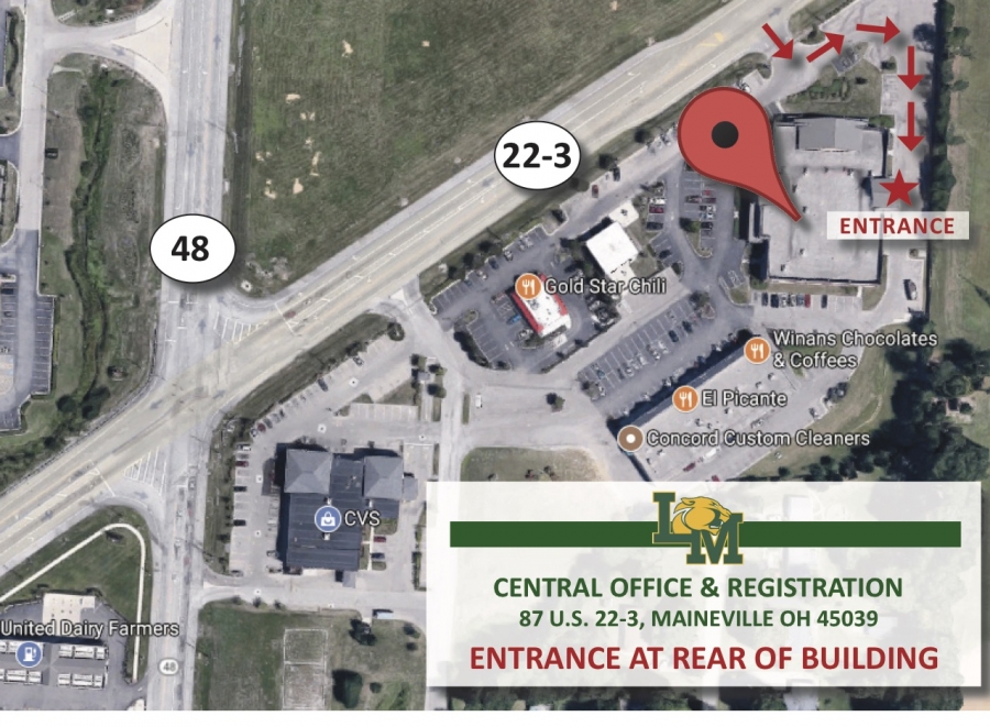 Map of new central office